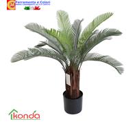 Pianta CYCAS Artificiale Alta Ornamentale Altezza 92 cm 15 Fronde Con Foglie