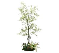 Pianta Di Bambù Artificiale, Albero Finto Da Pavimento, Texture Trasparente Delle Foglie, Ornamenti Per L'arredo Urbano Da Interni Ed Esterni(120cm/47.2in)