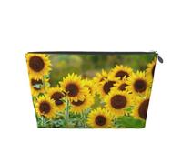 Pianta di girasole stampata, Borsa da toilette Borsa per trucco Borsa per cosmetici Borsa da toilette da viaggio portatile