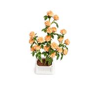Pianta di Miniatura per Casa delle, Arancione (20 piccole rose) | compatta, Accessorio Bambole, Per allestimenti giocattolo, Per Collezionisti miniature