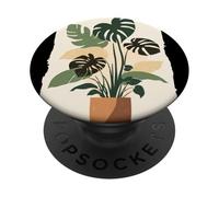 Pianta di Monstera arte giapponese vintage regalo pianta d'appartamento PopSockets PopGrip Adesivo