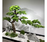 Pianta di Pino Bonsai Finta | Albero sempreverde Artificiale Che Non Richiede Cure | Decorazione Versatile for Lo Studio a casa o L'Ufficio | Regalo simbolico for la Pace e Il Successo(4ft)