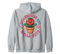 Pianta di pomodoro Kawaii coltivata in casa e Hella in vaso Felpa con Cappuccio