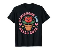 Pianta di pomodoro Kawaii coltivata in casa e Hella in vaso Maglietta