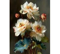 Pianta Dipingere Con I Numeri Adulti, Fai Da Te Dipingere Con I Numeri per Decor Casa, Flower Paint by Numbers Kit Con Pennelli e Vernice Acrilica, Hobby Creativi Adulti, Regalo, 60x90cm R-9391