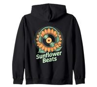 Pianta Dj Divertente Girasole Beats Felpa con Cappuccio