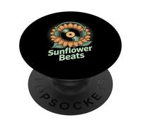 Pianta Dj Divertente Girasole Beats PopSockets PopGrip Adesivo