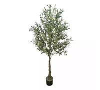 Pianta Finto Olivo In Plastica, Olivo Artificiale Realistico, Alto Albero Finto In Plastica, Verde Decorativo In Vaso, Per Salotto Decorazione Commerciale(70cm/2.3ft)