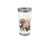 Pianta Gentilezza Crescere Amore Giardinaggio Primavera A Bicchiere termico in acciaio inox doppia parete