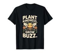 Pianta Gentilezza Crescere Buzz Bee Retro Natura Maglietta