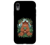 Pianta Giardino Stillness Happy Bear Fiori Giungla Custodia per iPhone XR