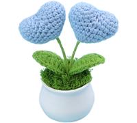 Pianta in doppio cure a all'uncinetto per decorazione per ufficio a