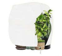 Pianta in tessuto non tessuto per protezione da gelo e neve, materiale traspirante con penetrazione dell'acqua, coulisse regolabile per una copertura sicura e comoda (bianco)