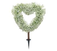 Pianta in vaso a forma di cuore da 25,5 pollici, pianta artificiale in vaso a forma di cuore per San all'aperto, con picchetto, adatta per corsi, giardini, , fattorie, ecc.