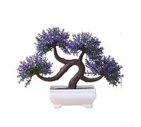 Pianta in vaso di eucalipto artificiale, 24 cm, verde realistico (viola) | Foglie di eucalipto realistiche, per una consistenza grigio-verde gelida, altezza 24,1 cm, aspetto realistico
