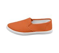 Pianta Larga Scarpe Donna Ortopediche Comode Casual da Slip-on Unisex in Tela e alla per Un Quotidiano con Jeans Pantaloni (Orange, 40)