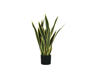 Pianta ornamentale Sansevieria - artificiale - 21 foglie - 75 cm - PE - King Col