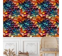 Pianta Petali Carta da Parati Autoadesiva 0.45x10 m Dalia Colorata Pellicola Adesiva per Mobili Impermeabile Carta Adesivo Ispessita Opaco Sticker per Decorare Muro Cucina Armadio Cassetto e Scaffali