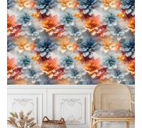 Pianta Petali Carta da Parati Autoadesiva 0.4x3 m Dalia Colorata Pellicola Adesiva per Mobili Impermeabile Carta Adesivo Ispessita Opaco Sticker per Decorare Muro Cucina Armadio Cassetto e Scaffali