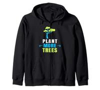Pianta più alberi pianta più alberi naturale clima terra Felpa con Cappuccio