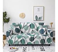 Pianta Stampa di Foglia Copridivano Elastico 1/2/3/4 Posti, Chickw11 Copridivano Protettore Universale Braccioli Sofa Ideale per Poltrone Mobili Copridivano (pianta rotonda,3 Posti)