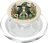 Pianta strega design verde strega botanica amanti PopSockets PopGrip per MagSafe