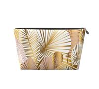 Pianta tropicale in oro, Borsa da toilette Borsa per trucco Borsa per cosmetici Borsa da toilette da viaggio portatile