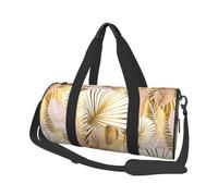 Pianta tropicale in oro, Borsone da viaggio di grande capacità Borsa rotonda Borsa da viaggio sportiva Borsa da viaggio Borsa da fitness