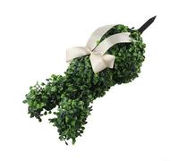 Pianta verde artificiale a forma di coniglietto primaverile, per interni ed esterni, in plastica, per esposizione tutto l'anno (stile 1)