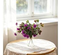Pianta verde artificiale realistica, decorazione per interni, in plastica, senza manutenzione, per casa, ufficio, hotel, corridoio, design sostenibile (loto cremisi)