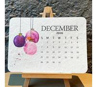 Piantabile Semi Avvento Calendari 2026-12 Months Riciclati Semi Calendario 2026, CalendarioSemi D'amore Piantabile Eco-compatibile, Degradabile SemisCarta Agenda Giornaliera ScrivaniaCalendario