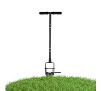 Piantabulbi, Trapiantatore da Giardino con Manico Lungo, Attrezzo Multiuso in Acciaio Ergonomico per Arieggiatura Terreno, Semina, Trapianto Piante e Cura del Prato