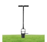 Piantabulbi,Trapiantatore Giardino a Manico Lungo - Strumento Ergonico in Acciaio Multiuso per Trapianto Piantine, Arieggiatura Terreno e Semina