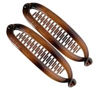 Piantaggine artiglio per capelli: doppia barretta, supporto per coda di cavallo solido, accessorio in stile vintage, pezzo di presa sicura | banana senza scivolare per acconciature dritte ricci e del