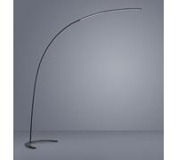 Piantana a led 18w nera con dimmer moderna curva TR247