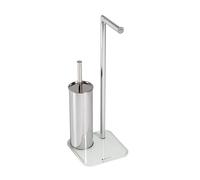 METAFORM Piantana Porta Scopino Asciugamani in Vetro Bianco MOD. Zero