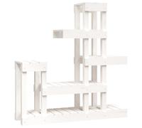 vidaXL Supporto per Piante Bianco 92x25x97cm Legno Massello di Pino