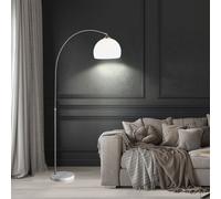 Piantana Bogenstandlampe LED Piantana Zoccolo IN Marmo Arco Piantana Bianco [EEK: F]