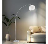 Piantana Bogenstehlampe Bianco Acrilico Lampadario Camera Letto E27 H 180 CM [EEK: Non valutato]