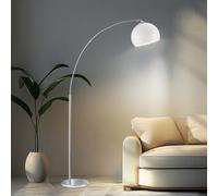 Piantana Bogenstehlampe Bianco Acrilico Lampadario Camera Letto E27 H 180 CM [EEK: Non valutato]