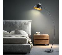 Piantana Bogenstehlampe Luci Soggiorno Nero Lampada Tavolo H 155 CM [EEK: Non valutato]