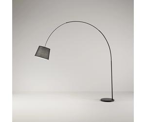 Piantana Contemporanea Arche Metallo Nero Tessuto 1 Luce E27
