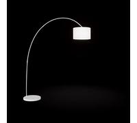 Piantana Contemporanea Callisto Metallo Bianco Tessuto 1 Luce E27