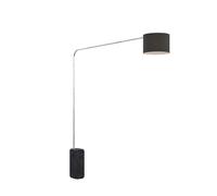 Piantana Contemporanea Corner Marmo Nero Tessuto Nero 1 Luce E27 [EEK: A++]