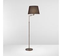 Piantana Contemporanea Crane Metallo Marrone Tessuto 1 Luce E27 Ip20