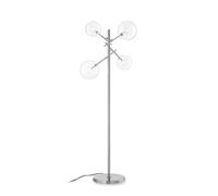 Piantana Contemporanea Equinoxe Metallo Cromo 4 Luci 2W 3000K Luce Calda