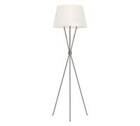 Piantana Contemporanea Penny Acciaio Nichel Lucido Tessuto 1 Luce E27