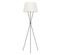 Piantana Contemporanea Penny Acciaio Nichel Lucido Tessuto 1 Luce E27
