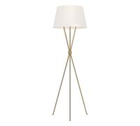 Piantana Contemporanea Penny Acciaio Ottone Brunito Tessuto 1 Luce E27