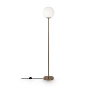 Piantana Contemporanea Ring Metallo Ottone 1 Luce Diffusore Bianco